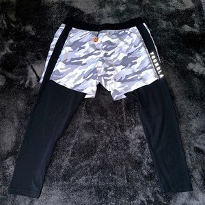 YOUNGLA - Men’s 2 in 1 Legging Short